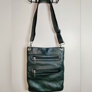 Margot (Black) Genuine Leather Adjustable Strap Shoulder Bag
